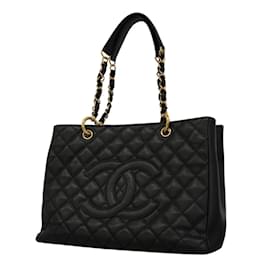 Chanel-Chanel Black Caviar Leather Shoulder Bag-Black