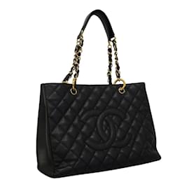 Chanel-Schultertasche aus schwarzem Kaviarleder von Chanel-Schwarz