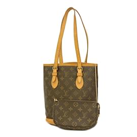 Louis Vuitton-Louis Vuitton Monogram Bucket PM Tote Bag-Braun