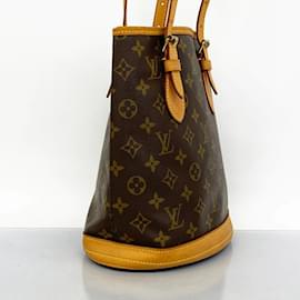 Louis Vuitton-Louis Vuitton Monogram Bucket PM Tote Bag-Braun