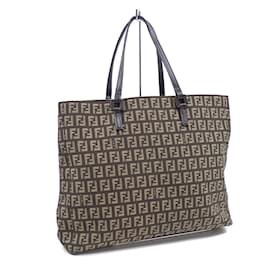 Fendi-Fendi Zucchino Tote Bag-Brown