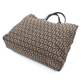 Fendi-Fendi Zucchino Tote Bag-Brown