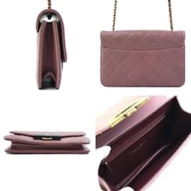 Chanel-Sac à épaule en cuir rose Chanel-Rose