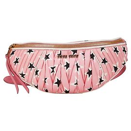 Bolsa de cintura Miu Miu com motivo de estrela Rosa