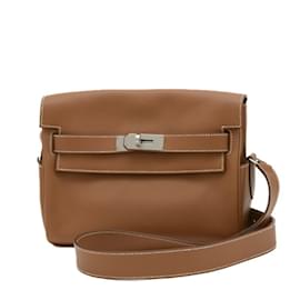 Hermès-Hermes Kelly PM Handbag-Golden,Camel