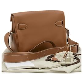 Hermès-Hermes Kelly PM Handbag-Golden,Camel