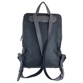 Mochila de couro com studs em relevo MCM Cinza