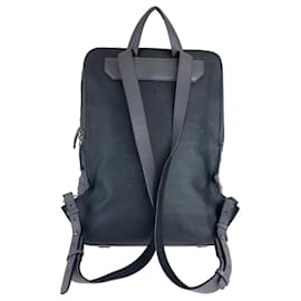 MCM Embossed Studs Leather Backpack Grey
