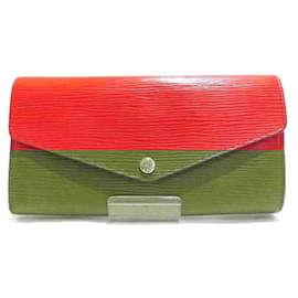 Louis Vuitton-Louis Vuitton Epi Portefeuille Sarah Coquelicot Wallet-Red