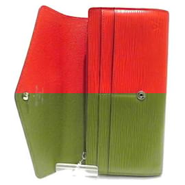 Louis Vuitton-Louis Vuitton Epi Portefeuille Sarah Coquelicot Wallet-Red