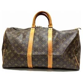 Louis Vuitton-Louis Vuitton Monogram Keepall 45 Tasche-Braun,Andere,Monogramm