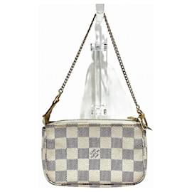 Louis Vuitton-Louis Vuitton Damier Azur Pochette Accessoires-White