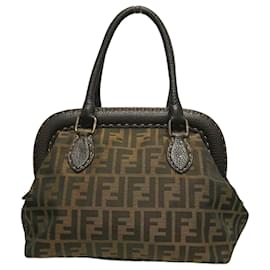 Fendi-Fendi Zucca braune Handtasche-Braun