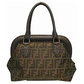 Fendi-Fendi Zucca Brown Handbag-Brown