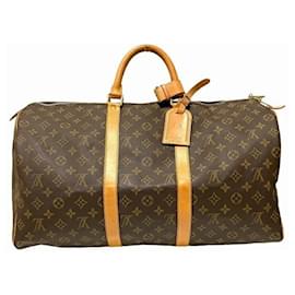 Louis Vuitton-Louis Vuitton Monogram Keepall 50 Tasche-Braun