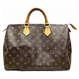 Louis Vuitton-Louis Vuitton Monogram Speedy 35 Boston Bag-Brown