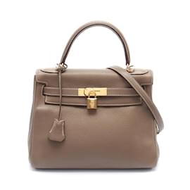 Hermès-Hermes Kelly 28 Handtasche-Braun,Taupe