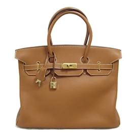 Hermès-Hermes Birkin 35 Gold Handbag-Brown,Golden