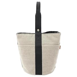 Hermès-Hermes Saxo MM Handbag-Black,Cream