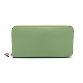 Hermès-Hermes Azap Long Wallet in Green Epsom Leather-Green