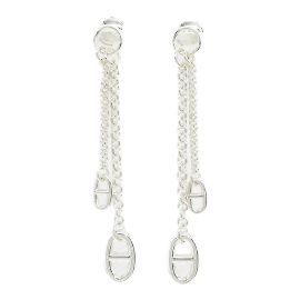 Hermès Pendientes de cadena Farandole de Hermes Plata