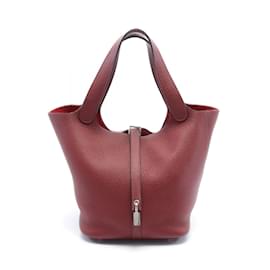 Hermès-Hermes Picotin Lock MM Handtasche-Rot,Bordeaux