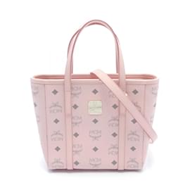 MCM-MCM Toni Visetos Handbag-Brown,Pink