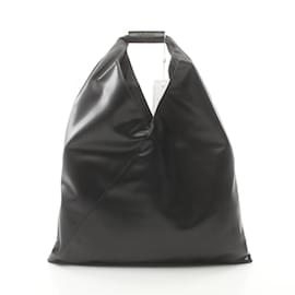 Maison Martin Margiela-Schwarze Leder-Tote von MM6 Maison Margiela-Schwarz