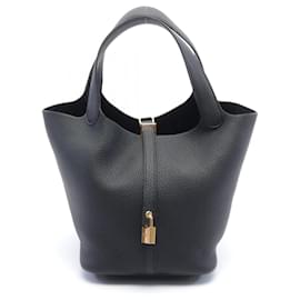 Hermès-Hermes Picotin Lock MM Handbag-Black