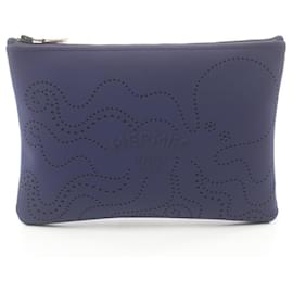 Hermès-Hermes Neoban MM Pouch Bag-Navy blue