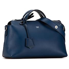 Fendi-Fendi Bleu Moyen Sac À Bandoulière En Cuir By The Way-Bleu,Bleu foncé