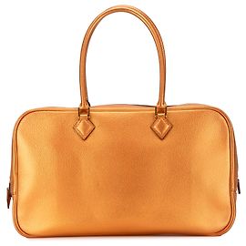Hermès Naranja Metálico Cabra Coromandel Plume Elan 28 Naranja