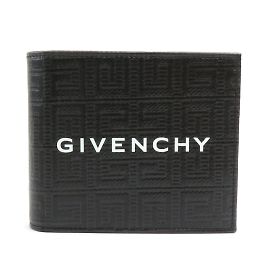 Carteira bi-fold em couro preto Givenchy Preto