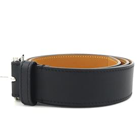 Loewe-Loewe Black Leather Men's Belt-Black