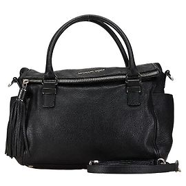 Michael Kors Leather Tassel 2WAY Handbag Black