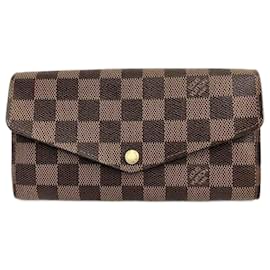 Louis Vuitton-Louis Vuitton Damier Portefeuille Sarah Long Wallet-Brown,Pink