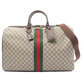 Gucci-Borsa Boston Gucci GG Supreme Sherry Line-Marrone,Multicolore,Beige