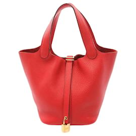 Hermès-Borsa Hermes Picotin Lock PM rossa-Rosso