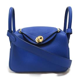 Hermès-Borsa a Spalla 2 in 1 Hermes Lindy-Blu