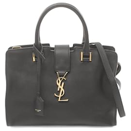 Saint Laurent-Borsa a mano Saint Laurent Baby Cabas YSL Line-Nero