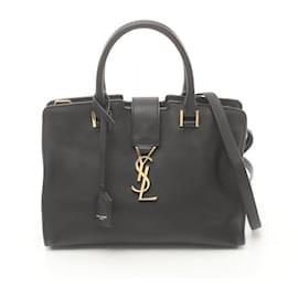 Saint Laurent-Borsa a mano Saint Laurent Baby Cabas YSL Line-Nero