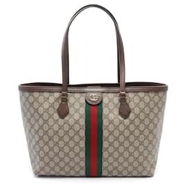 Gucci-Borsa tote media Gucci-Marrone,Multicolore,Beige