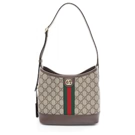 Gucci-Borsa a Spalla Gucci Ophidia GG Supreme Piccola-Marrone,Multicolore,Beige