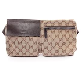 Gucci-Borsa a vita Gucci GG Canvas-Marrone,Beige