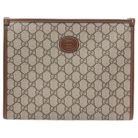 Gucci-Borsa a tracolla Gucci GG Supreme con G intrecciata-Marrone,Beige