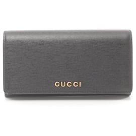 Gucci-Portafoglio lungo bi-fold Gucci Script-Nero