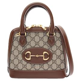 Gucci-Borsa Gucci Horsebit 1955-Marrone,Beige