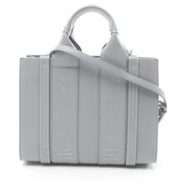 Chloé-Chloé WOODY Borsa Tote Piccola-Blu