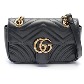 Gucci-Borsa a Spalla Gucci GG Marmont-Nero