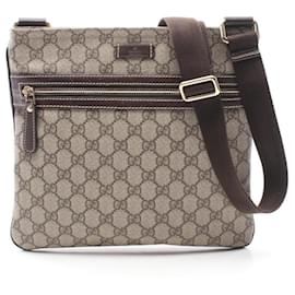 Gucci-Borsa a Spalla Gucci GG Supreme-Marrone,Beige